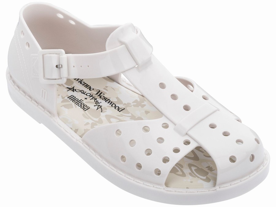 Sandalias Melissa Vivienne Westwood Abaya Mujer - Blancas - Argentina OPS-687250